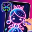 Neon Brush - Glow Draw & Paint icon