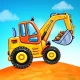 LKW kinderspiele Hausbau für 3 icon