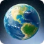 Carte de la Terre satellite icon