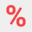 Discount and tax percentage ca icon
