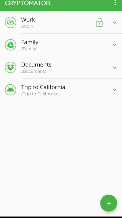 Cryptomator screenshot 1