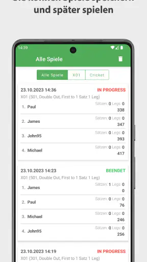 Dart Rechner App Punkte Zähler screenshot 5