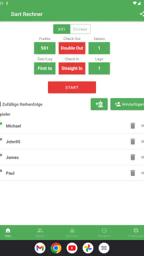 Dart Rechner App Punkte Zähler screenshot 7