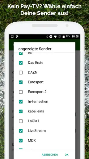 Fussball im TV live screenshot 5