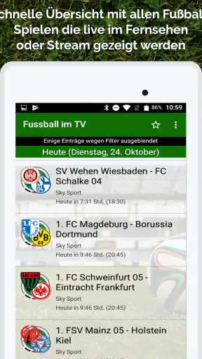 Fussball im TV live screenshot 8