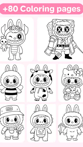 Labubu Coloring Games for Kids screenshot 4