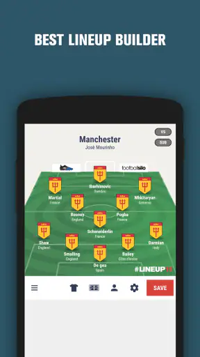 LINEUP11: Fußballaufstellung screenshot 2