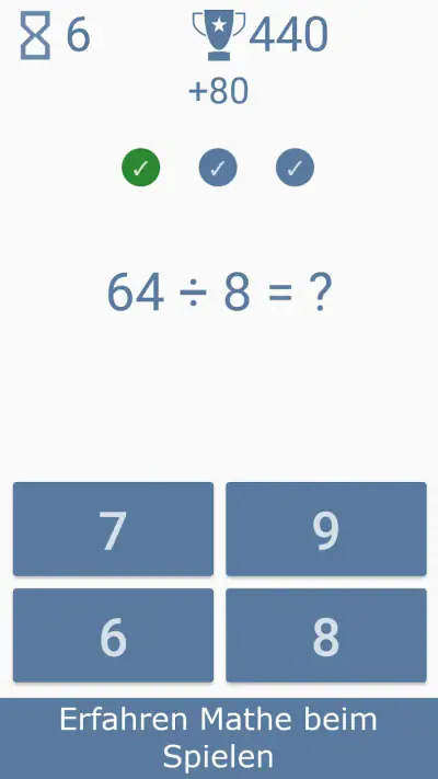 Mathe Spiele - Kopfrechnen screenshot 1