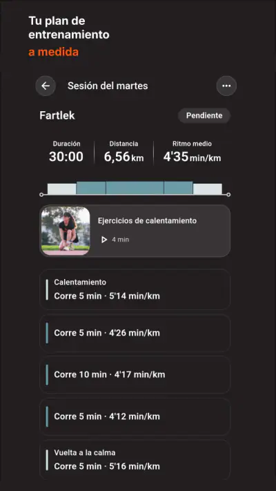 Vercho: entrenamiento running screenshot 1