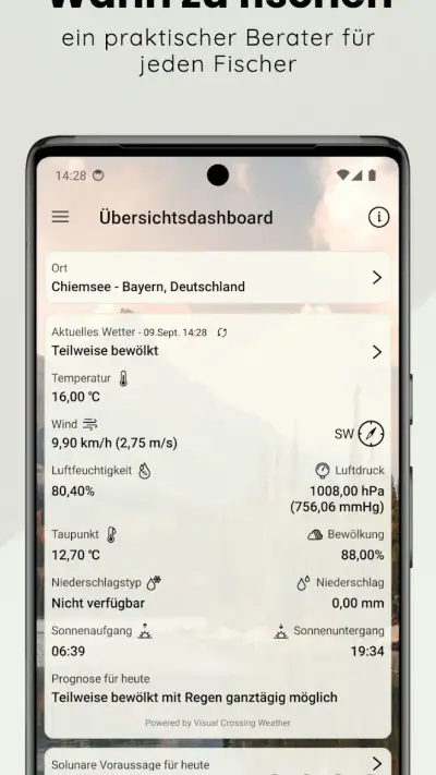 Wann zu fischen - Angel-App screenshot 1
