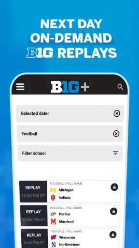 B1G+: Watch College Sports screenshot 3
