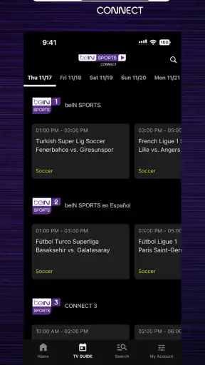 beIN SPORTS CONNECT screenshot 3
