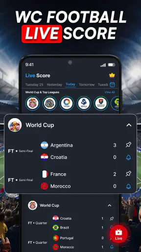 Football Live Score - Soccer screenshot 2