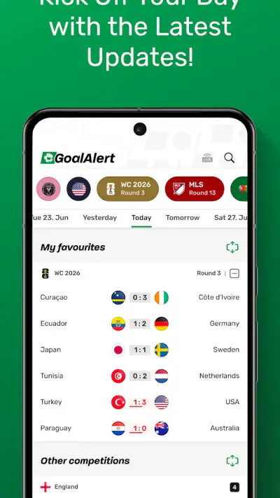 GoalAlert - Soccer 2026 screenshot 1