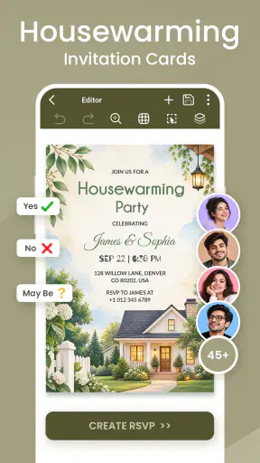 Invitation Card Maker & RSVP screenshot 4