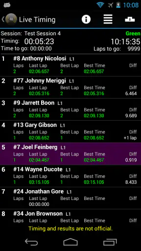 Race Monitor screenshot 2