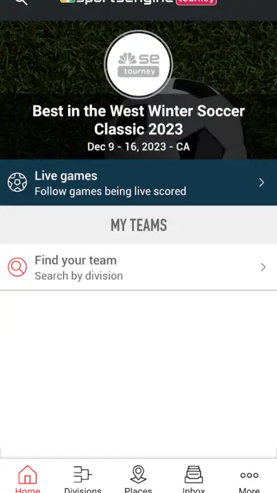 SportsEngine Tourney screenshot 1