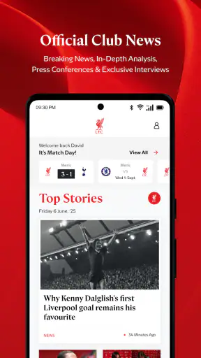 The Official Liverpool FC App screenshot 2