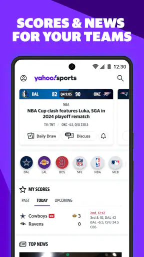 Yahoo Sports: Scores and News screenshot 1