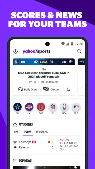 Yahoo Sports: Scores and News screenshot 1