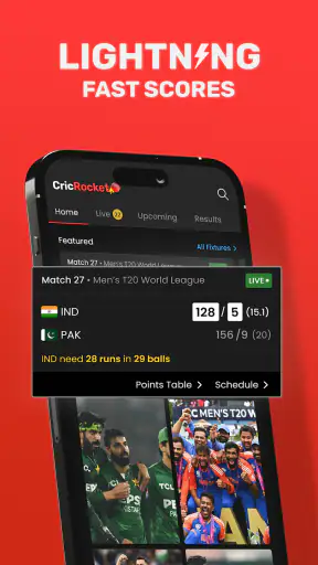 CricRocket: Live Cricket Score screenshot 1