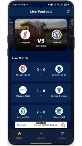 Live Football TV HD Score808 screenshot 1