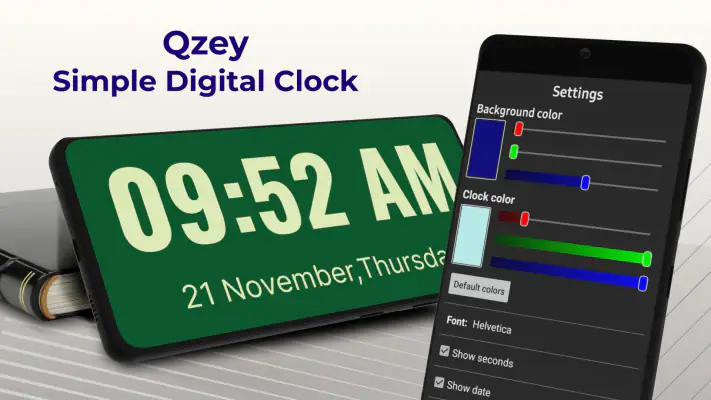 Qzey: Simple Digital Clock screenshot 1