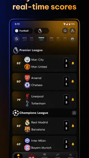 Uniscore - Live Sports Scores screenshot 1