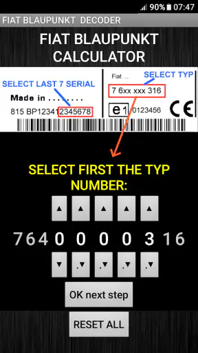 BlaupunktBosch Fiat Radio Code screenshot 1