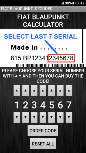 BlaupunktBosch Fiat Radio Code screenshot 3