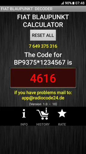 BlaupunktBosch Fiat Radio Code screenshot 6