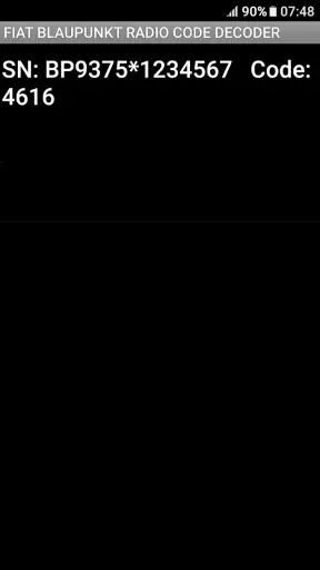 BlaupunktBosch Fiat Radio Code screenshot 7
