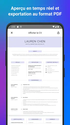 cvDoc : création de CV avec IA screenshot 6