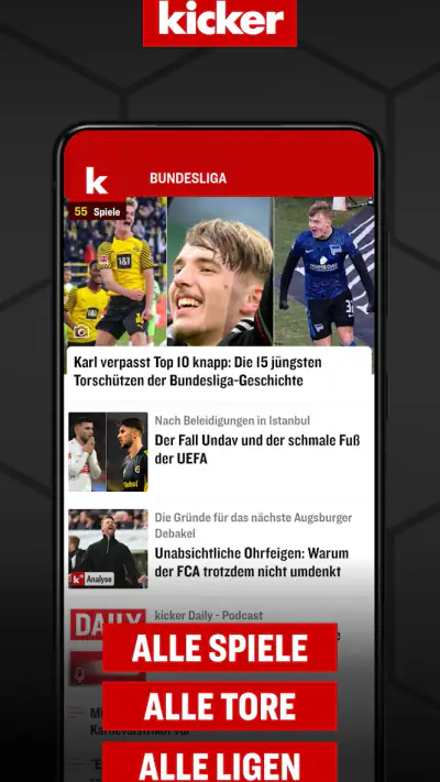 kicker Fußball News screenshot 1