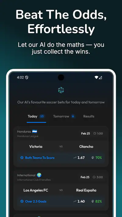 AI Betting Tips - Football screenshot 1