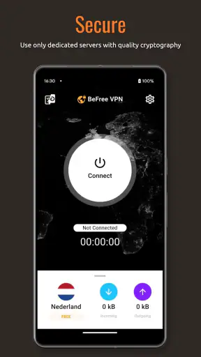 BeFree - rappe en feilige VPN screenshot 2