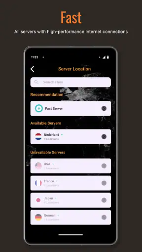 BeFree - rappe en feilige VPN screenshot 5