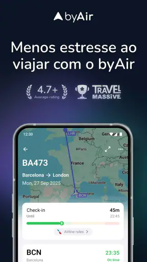 byAir: Acompanhar Voo ao Vivo screenshot 1