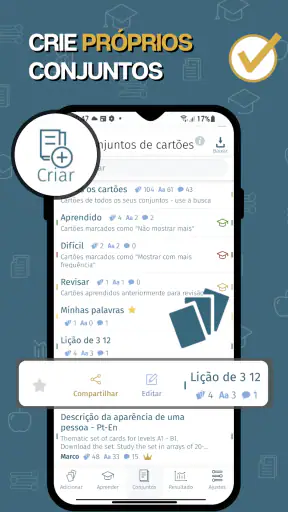 Cartões para aprender palavras screenshot 2
