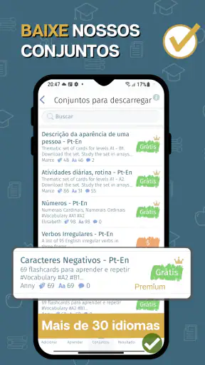Cartões para aprender palavras screenshot 7
