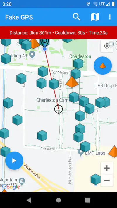 Fake GPS Joystick & Routes Go screenshot 1