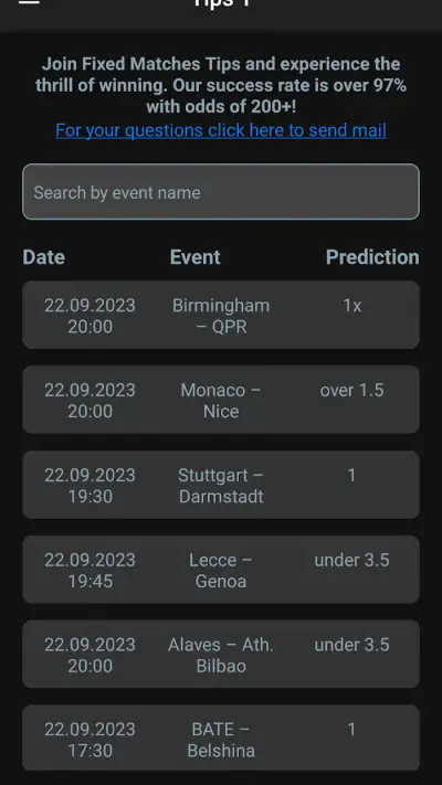 Fixed Matches HT FT Tips screenshot 1
