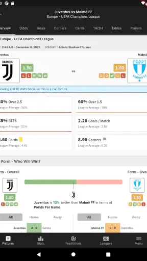 FootyStats - Estat. de Futebol screenshot 5