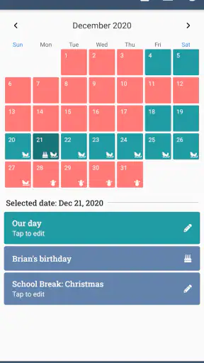 Our Days Co-Parenting Calendar screenshot 4