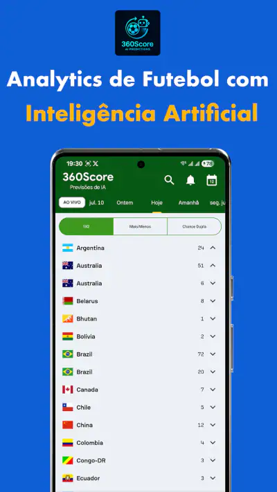 Previsões de IA 360Score screenshot 1