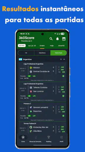 Previsões de IA 360Score screenshot 5