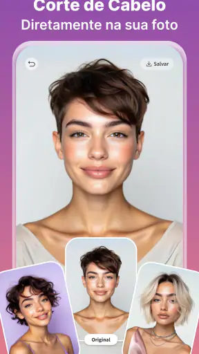 Simulador de Cabelo e Cor IA screenshot 1