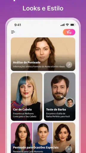 Simulador de Cabelo e Cor IA screenshot 2