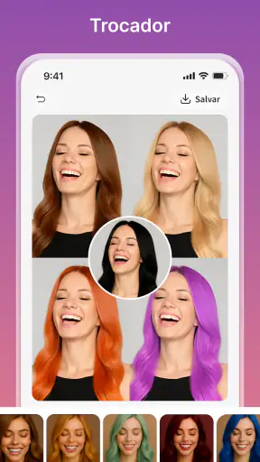 Simulador de Cabelo e Cor IA screenshot 3