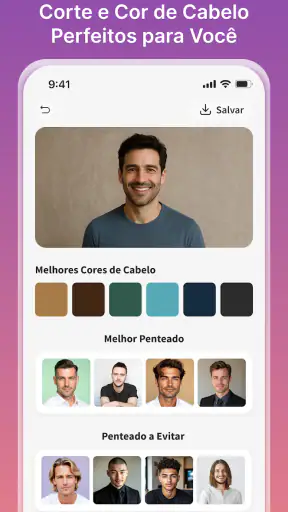 Simulador de Cabelo e Cor IA screenshot 4